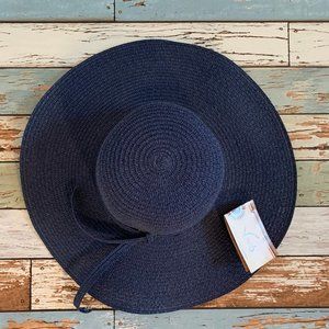 *NWT* Wide-Brimmed Navy Sun Hat O/S